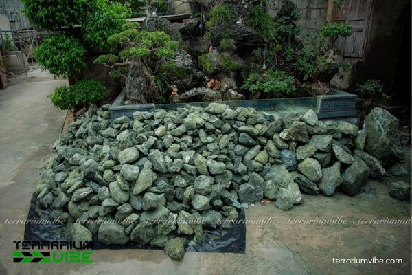 Đá Nham Xanh 3 Đặc tính của đá Nham Xanh trong làm tiểu cảnh
