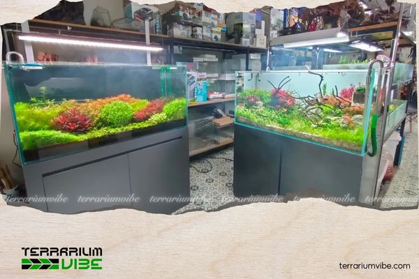 4 yếu tố ảnh hưởng đến giá hồ thủy sinh 60x40x40 2 Chất liệu khung cũng là một yếu tố ảnh hưởng đến giá