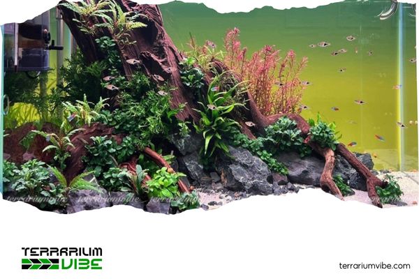 Top những mẫu setup bể thủy sinh nhất trụ đẹp, đơn giản mà ấn tượng 1 Vẻ đẹp tiềm ẩn của setup bể thủy sinh nhất trụ